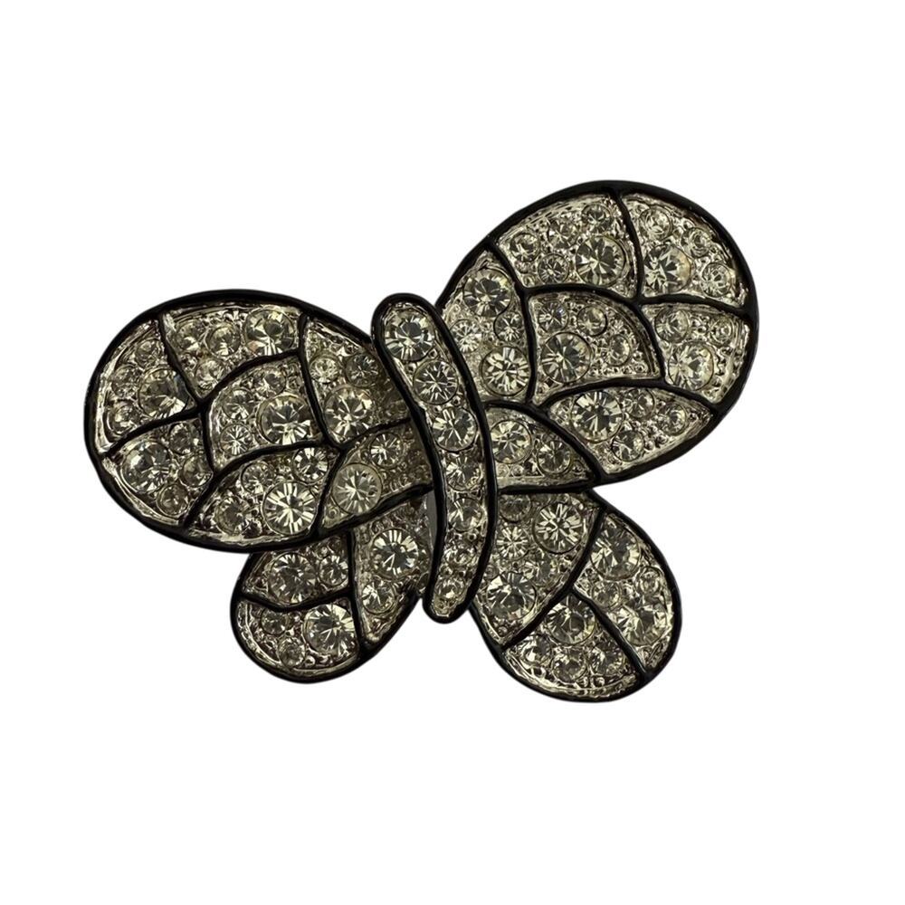 Kjl Kenneth Jay Lane Butterfly Brooch Pin Vintage - image 1
